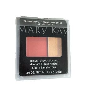 Mary Kay Mineral Cheek Color Duo Blush Spiced Poppy Full Size 081353